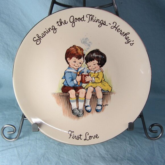 hershey's first love plate vintage J.H. Schuler (w2418) - Picture 1 of 5